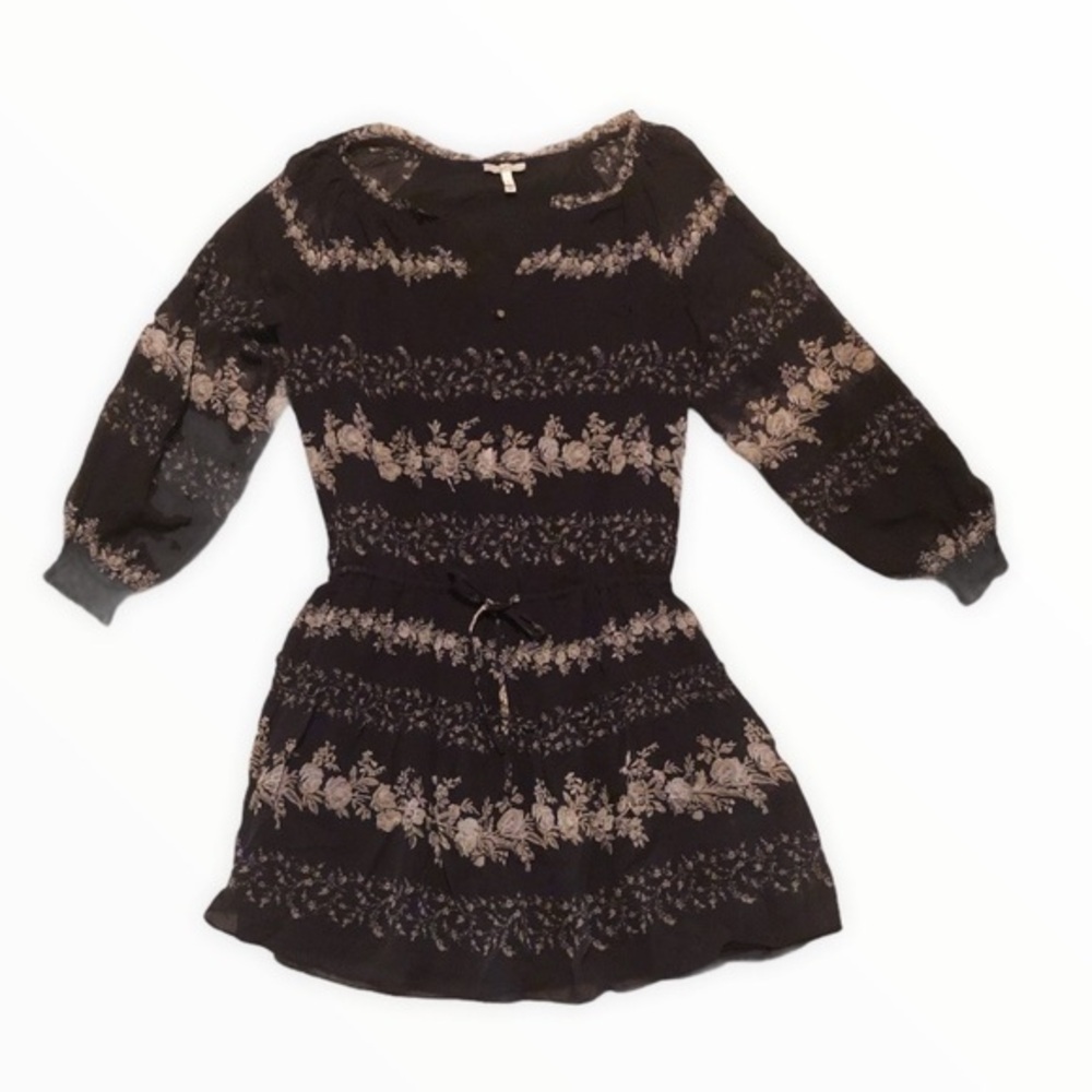 Joie Black floral dress